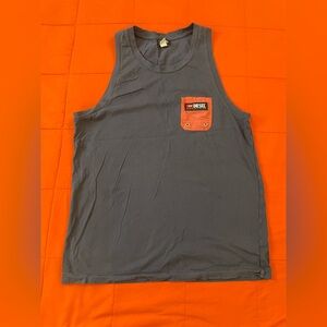 DIESEL T Shirt Mens Medium Tank Top Sleeveless Round Neck Chest Pocket